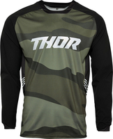 Thor Terrain S22,  jersey,  kleur: donkergroen/zwart,  maat: L