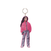 Kipling Aapje/sleutelhanger Barbie Keyhanger Lively Pink Roze Klein Vrouw 100% Silicone