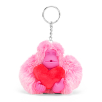 Kipling Aapje/sleutelhanger Valentine Monkey Valentine Pink Roze Klein Vrouw 72% Acrylic,  28% Polyester