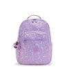 Kipling Backpack Seoul Galaxy Metallic Paars Groot Vrouw 100% Polyamide