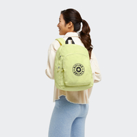 Kipling Backpacks Seoul M Lite Lime Green Lite Groen Vrouw 100% Polyamide