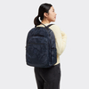 Kipling Backpacks Seoul Satin Camo Blue Prints Groot Vrouw 100% Polyester