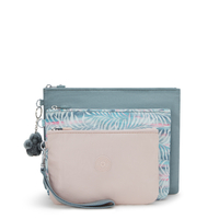 Kipling Beutel Iaka L Wristlet Relaxed Grey Blau Groß Herren 56% Recycled Polyamide,  44% Polyamide