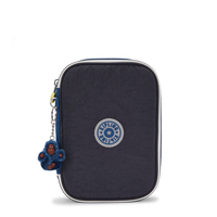 Kipling Buideltasje 100 Pens Fantasy Blue Block Meerkleurig Groot Vrouw 100% Polyamide