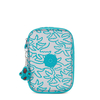 Kipling Buideltasje 100 Pens Metallic Palm Zilver Groot Vrouw 100% Polyamide