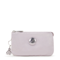 Kipling Buideltasje Creativity L Gleam Silver Zilver Groot Vrouw 72% Polyamide,  28% Recycled Polyamide