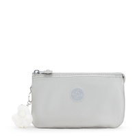 Kipling Buideltasje Creativity L New Bright Metallic Zilver Groot Vrouw 100% Polyamide