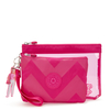 Kipling Buideltasje Duo Pouch L Power Pink Transpant Roze Gemiddeld Vrouw 100% Thermoplastic Polyurethane