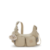 Kipling Crossbody Rikka Mini Signature Beige Embossed Klein Herren 60% Polyamide,  40% Recycled Polyamide