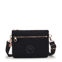 Kipling Crossbody Riri L Zip Black Rose Spice Schwarz Mittel Herren 100% Polyamide